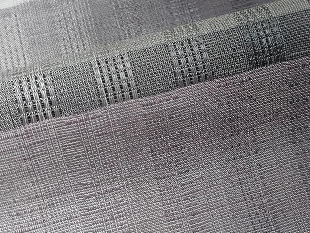 平和屋着物▽極上 訪問着 単衣 花織 紬地 横段文 逸品 CYAA2774s5