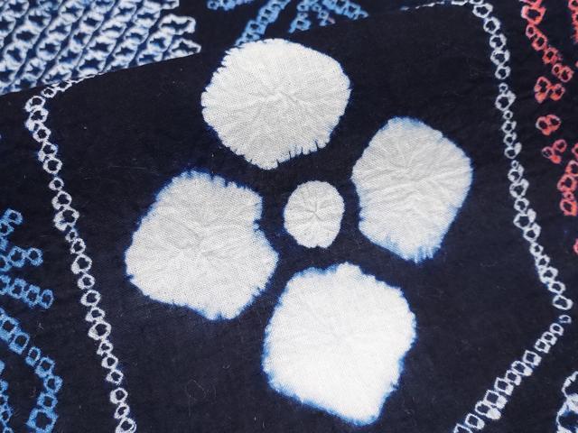 平和屋着物∴極上 夏物 浴衣 有松鳴海絞り 亀甲麻の葉花文 大丸扱い 綿 逸品 未使用 CYAA2852s5