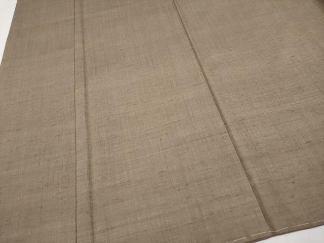 平和屋着物●極上 結城紬 奥順 はたおり娘 色無地 黄枯茶色地 証紙付き 逸品 未使用 CYAA2853s5