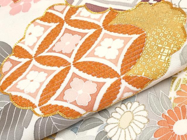 平和屋本店●極上 創業460年・千總 振袖 駒刺繍 枝花文 暈し染め 金彩 小田急百貨店扱い 逸品 未使用 CYAA2887s5