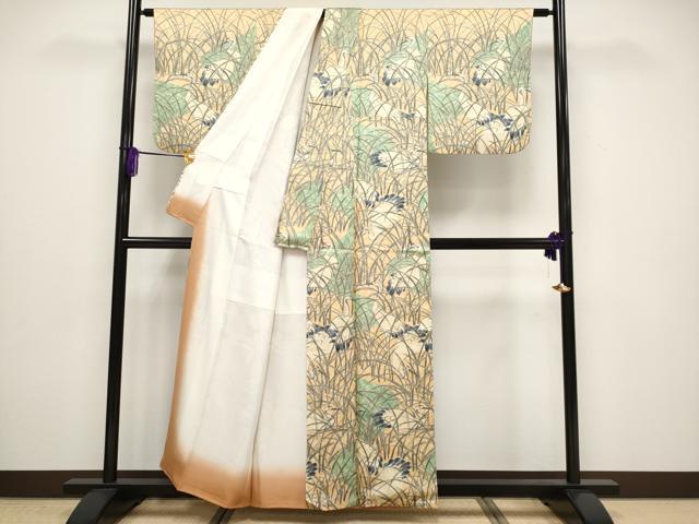 平和屋着物●極上 訪問着 手描き 鶴 逸品 CYAA2911s5