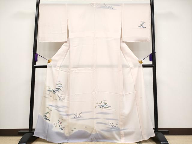 平和屋本店*極上 夏物 京友禅の人間国宝 上野為二 訪問着 紗 霞枝花文 暈し染め 虹色地 逸品 未使用 CYAA2992s5