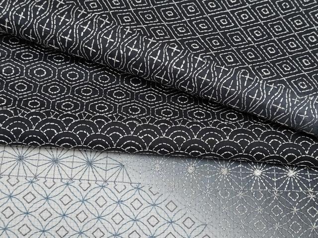 平和屋本店■極上 訪問着 本場染大島紬 総刺繍 刺し子 吉祥文 暈し染め 黒地 逸品 未使用 CYAA3007s5