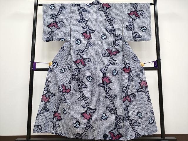 平和屋着物∴極上 夏物 浴衣 有松鳴海絞り 更紗唐草文 綿 逸品 CYAA3009s5
