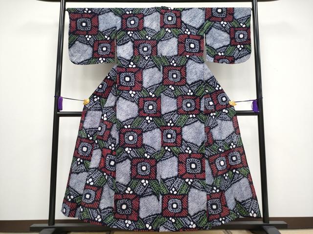 平和屋着物∴極上 夏物 浴衣 有松鳴海絞り 花繋ぎ 綿 逸品 CYAA3014s5