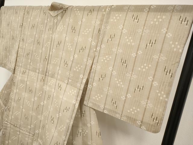 平和屋本店*極上 夏物 本場琉球絣 夏琉球 白茶色地 逸品 CYAA5069s6