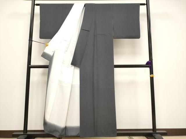 平和屋着物●極上 江戸小紋 角通し 黒地 逸品 未使用 CYAA3083s5