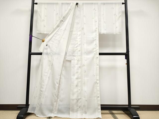 平和屋着物∴極上 夏物 森英恵・HANAE MORI 小紋・浴衣兼用 枝葉間道 やまと誂製 洗える着物 逸品 CYAA3117s5