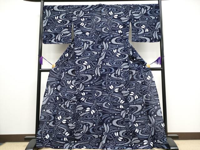 平和屋着物■極上 夏物 浴衣 有松鳴海絞り トンボ 綿 逸品 CYAA3190s5