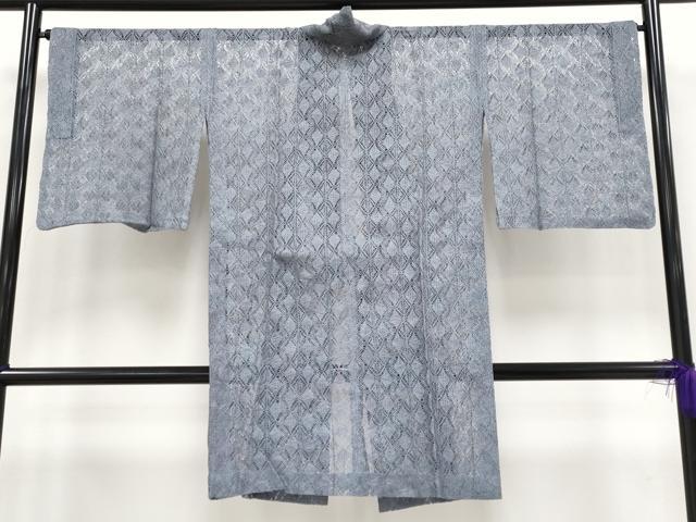 平和屋着物▽極上 スリーシーズン 春夏秋 塵除け 道中着 ロング丈 菱繋ぎ 逸品 CYAA3209s5