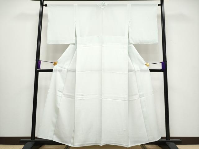 平和屋着物*極上 夏物 江戸小紋 絽 万筋 白×千草鼠色 逸品 CYAA3214s5