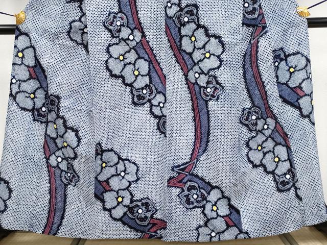 平和屋着物∴極上 夏物 浴衣 有松鳴海絞り 舞花文 綿 逸品 CYAA3251s5