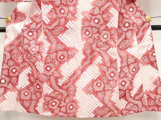 平和屋着物∴極上 夏物 浴衣 有松鳴海絞り 枝花文 綿 逸品 CYAA3257s5