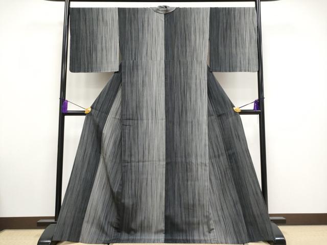 平和屋着物▽極上 本塩沢 単衣 縞 逸品 未使用 CYAA3262s5