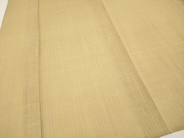 平和屋着物■極上 夏物 紗紬 手織 色無地 枯色地 伊と幸 反端付き 逸品 CYAA3276s5