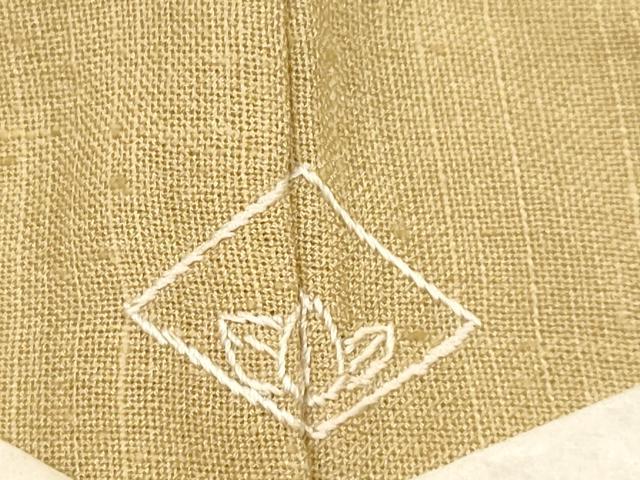 平和屋着物■極上 夏物 紗紬 手織 色無地 枯色地 伊と幸 反端付き 逸品 CYAA3276s5