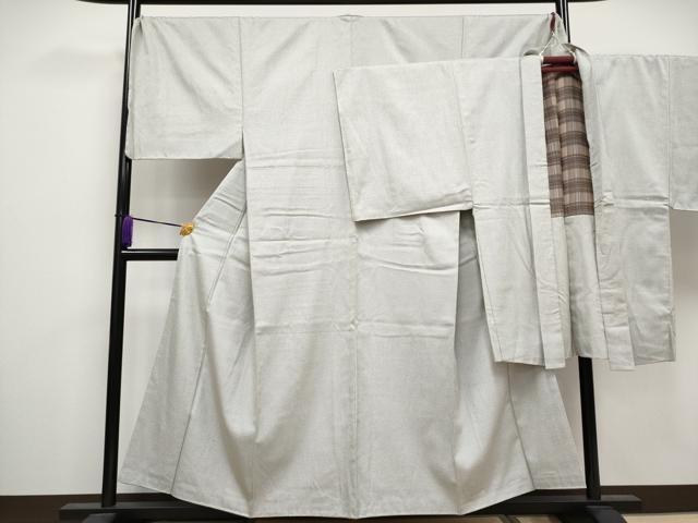 平和屋本店■極上 男性 紬 アンサンブル キングサイズ 亀甲柄 逸品 CYAA3283s5