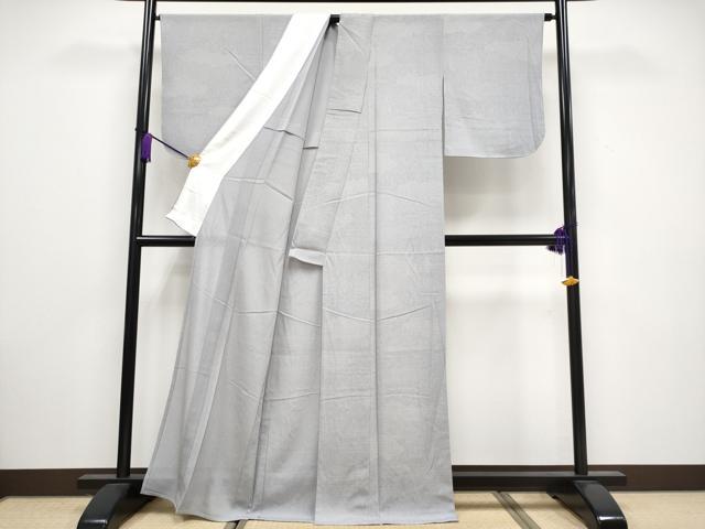 平和屋着物*極上 夏物 江戸小紋 絽縮緬 雲重ね文 暁鼠色地 逸品 未使用 CYAA3286s5