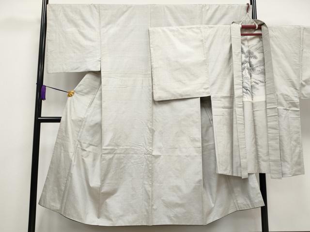 平和屋本店○極上 男性 本場大島紬 白大島 アンサンブル 100亀甲 総