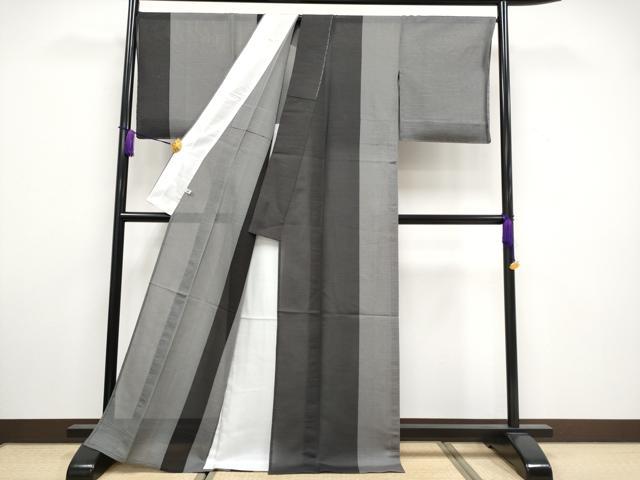 平和屋本店*極上 夏物 本場縞大島紬 夏大島 間道 壽紬工房謹製 証紙付き 逸品 未使用 CYAA3321s5