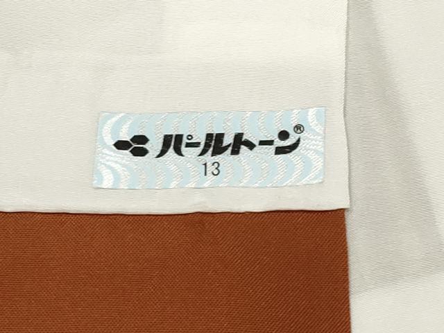 平和屋本店■極上 綿薩摩 木綿 格子柄 枯茶色地 逸品 CYAA3325s5