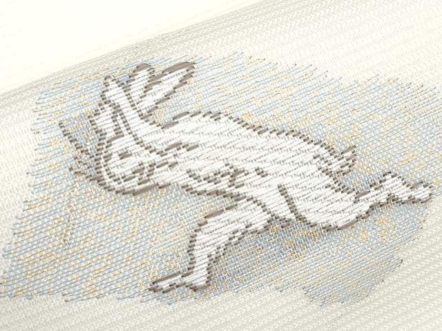 平和屋着物■極上 夏物 九寸名古屋帯 唐織 鳥獣戯画 金糸 逸品 新品 CYAA3406s5