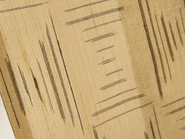 平和屋着物*極上 夏物 紗紬 絵絣 黄橡色地 逸品 CYAA3534s5