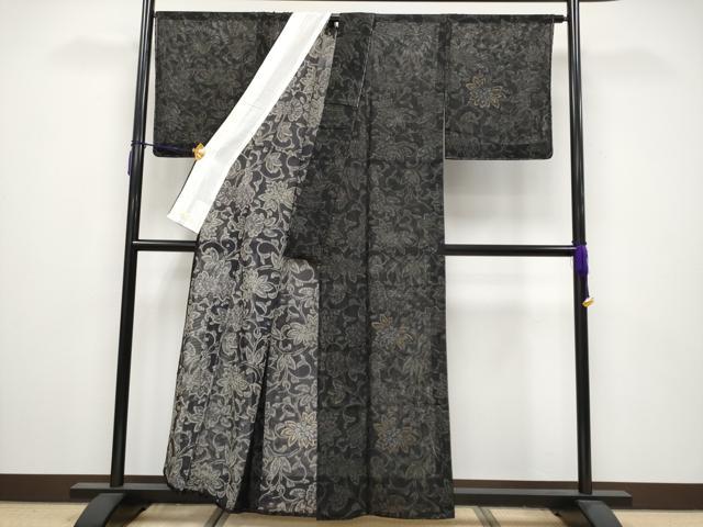平和屋本店■極上 京都・西陣 織元ブランド 秦流舎 訪問着 無双 紗袷 紗×紗 黒地 金銀彩 やまと金ラベル 証紙付 逸品 未使用 CYAA3621s5