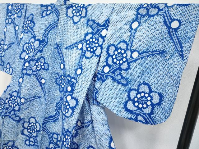 平和屋着物∴極上 夏物 浴衣 有松鳴海絞り 枝梅文 綿 逸品 CYAA3672s5