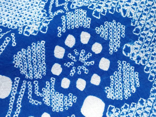 平和屋着物∴極上 夏物 浴衣 有松鳴海絞り 枝梅文 綿 逸品 CYAA3672s5