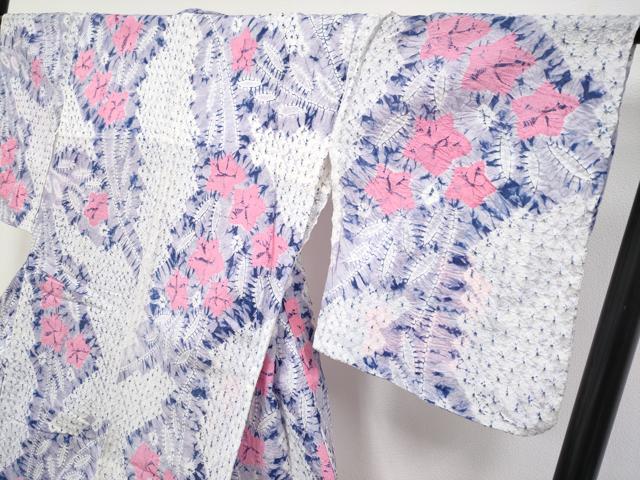 平和屋着物∴極上 夏物 浴衣 有松鳴海絞り 草花文 綿 逸品 CYAA3675s5