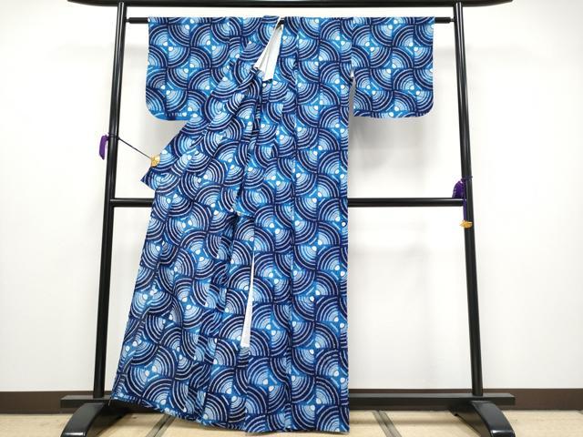 平和屋着物∴極上 夏物 浴衣 有松鳴海絞り 抽象文 綿 逸品 CYAA3680s5