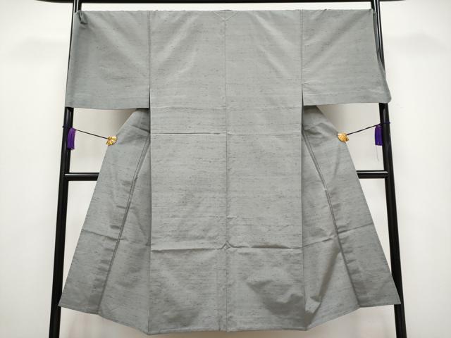 平和屋着物▽極上 男性 紬 キングサイズ 単衣 色無地 煤色 逸品 CYAA3693s5