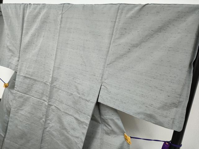 平和屋着物▽極上 男性 紬 キングサイズ 単衣 色無地 煤色 逸品 CYAA3693s5