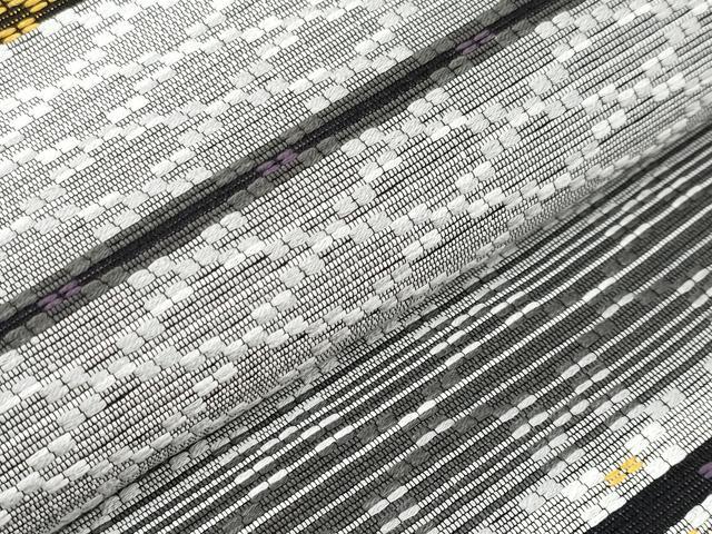 平和屋着物●極上 全通柄袋帯 花織 横段文 逸品 CYAA3724s5