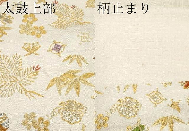 平和屋本店■極上 龍村美術織物 たつむら錦 六通柄 本袋帯 唐織 吉祥至宝文 金糸 証紙付き 逸品 CYAA3740s5