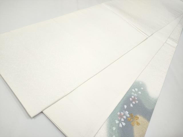 平和屋着物●極上 世界的友禅作家 千地泰弘 太鼓柄袋帯 舞桜文 金彩 逸品 CYAA3772s5
