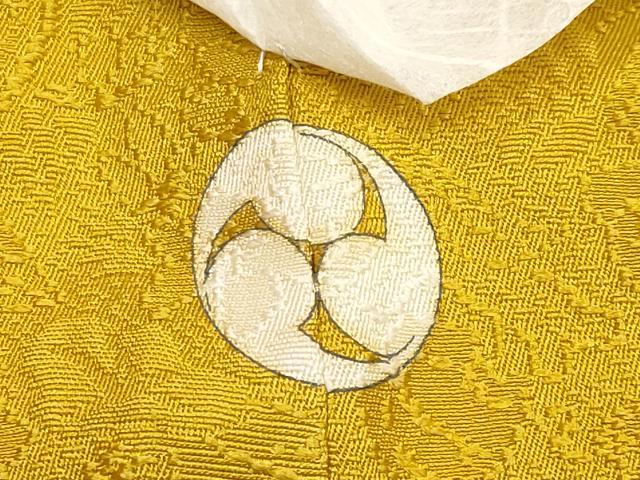 平和屋着物●極上 本加賀友禅作家 由水煌人監修 色無地 蔦の葉地紋 さが美扱い 櫨染色地 逸品 未使用 CYAA3785s5