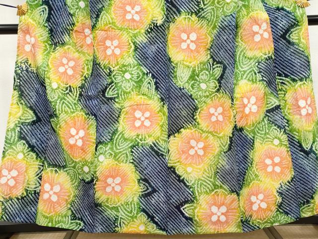 平和屋着物∴極上 夏物 浴衣 有松鳴海絞り 舞花文 綿 逸品 未使用 CYAA3791s5
