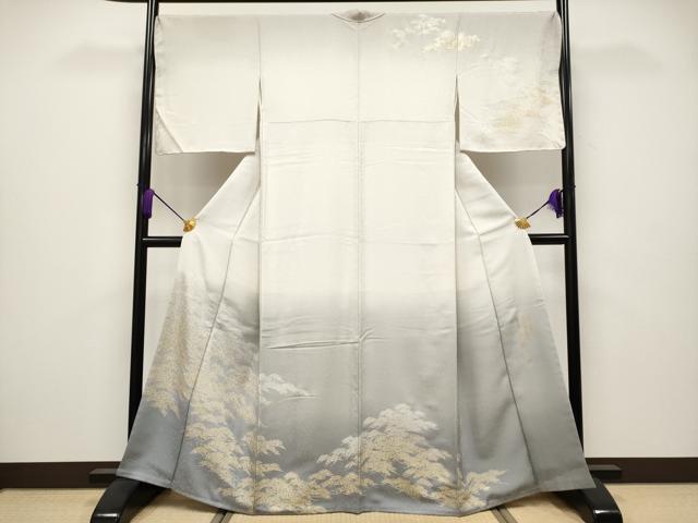 平和屋本店■極上 金彩友禅 卓越技能者・名工・和田光正 訪問着 枝松文 暈し染め 金銀彩 逸品 未使用 CYAA3806s5