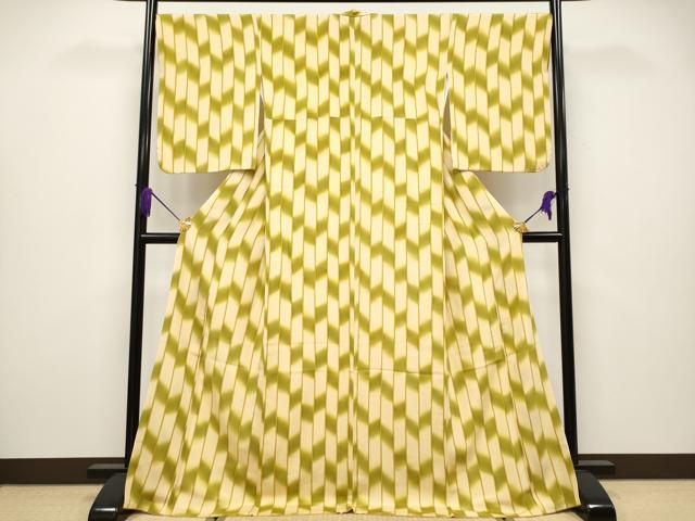 平和屋本店■極上 銀座 志ま亀 小紋 間道 蜂蜜色地 逸品 CYAA3811s5
