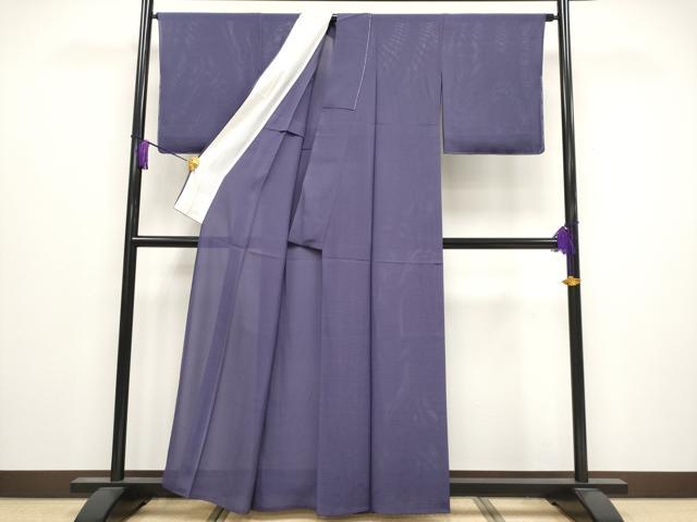 平和屋着物*極上 夏物 色無地 絽 深紫色地 逸品 未使用 CYAA3846s5