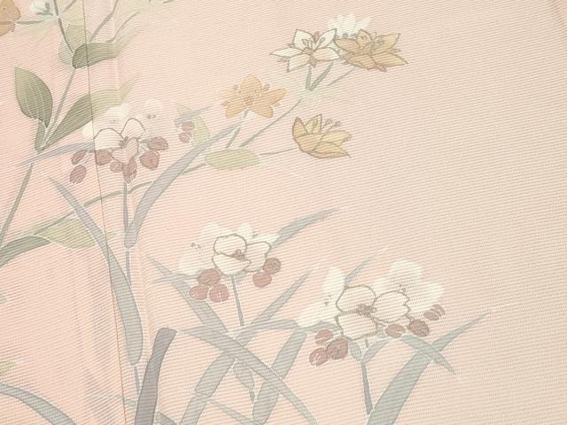 平和屋着物*極上 夏物 訪問着 絽 草花文 銀彩 一斤染色地 逸品 CYAA3848s5