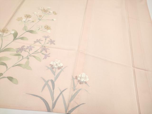 平和屋着物*極上 夏物 訪問着 絽 草花文 銀彩 一斤染色地 逸品 CYAA3848s5