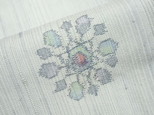 平和屋着物▽極上 紬 単衣 雪華文 逸品 CYAA3873s5