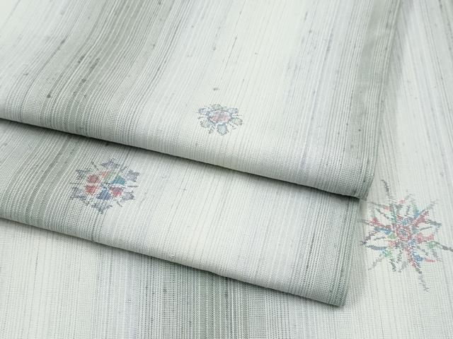 平和屋着物▽極上 紬 単衣 雪華文 逸品 CYAA3873s5