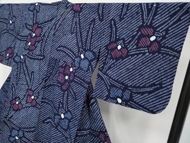 平和屋着物∴極上 夏物 浴衣 有松鳴海絞り 杜若 綿 逸品 CYAA3887s5