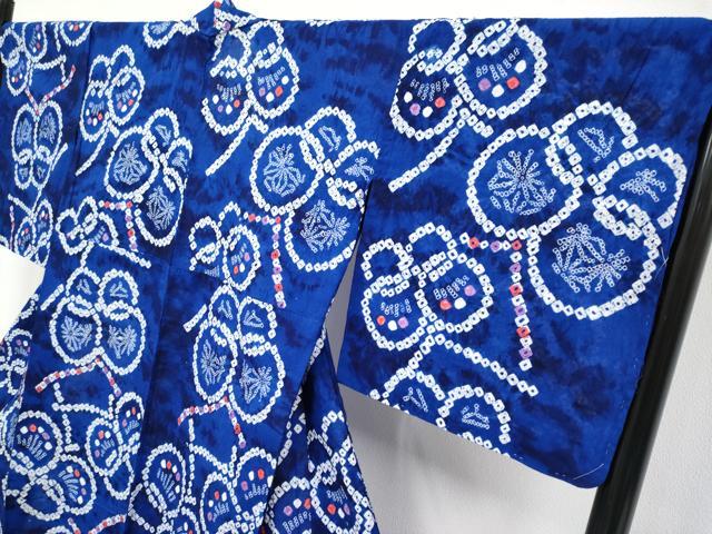 平和屋着物■極上 夏物 浴衣 有松鳴海絞り 舞蝶文 綿 逸品 未使用 CYAA3891s5