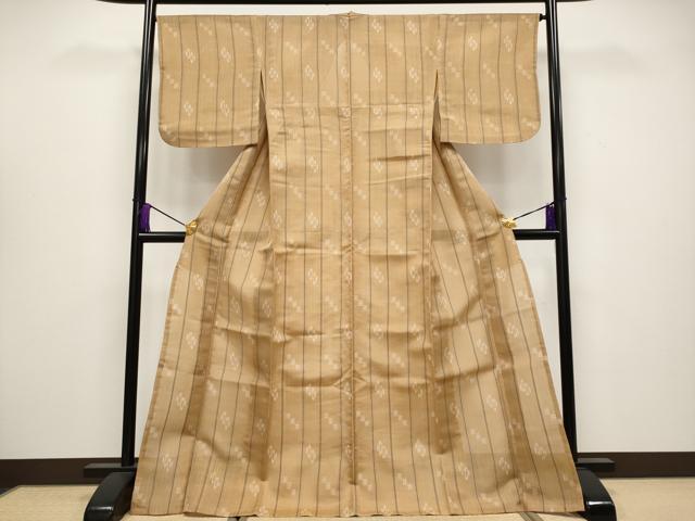 平和屋着物*極上 夏物 上布 絵絣 枇杷茶色地 逸品 CYAA3908s5