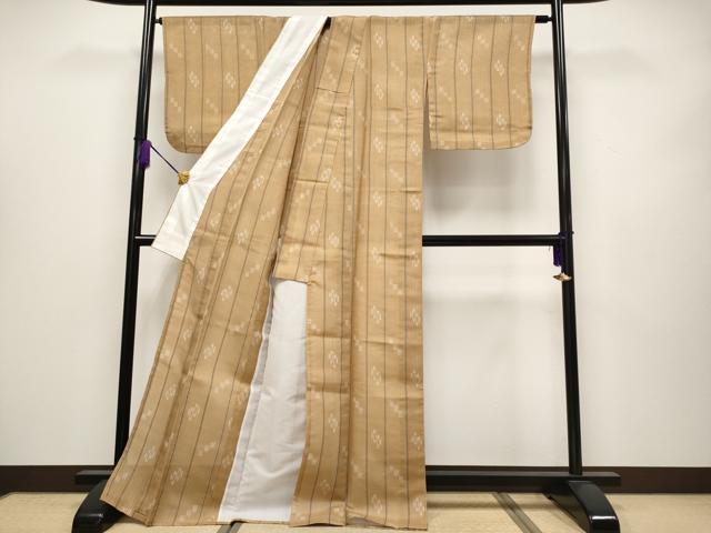 平和屋着物*極上 夏物 上布 絵絣 枇杷茶色地 逸品 CYAA3908s5